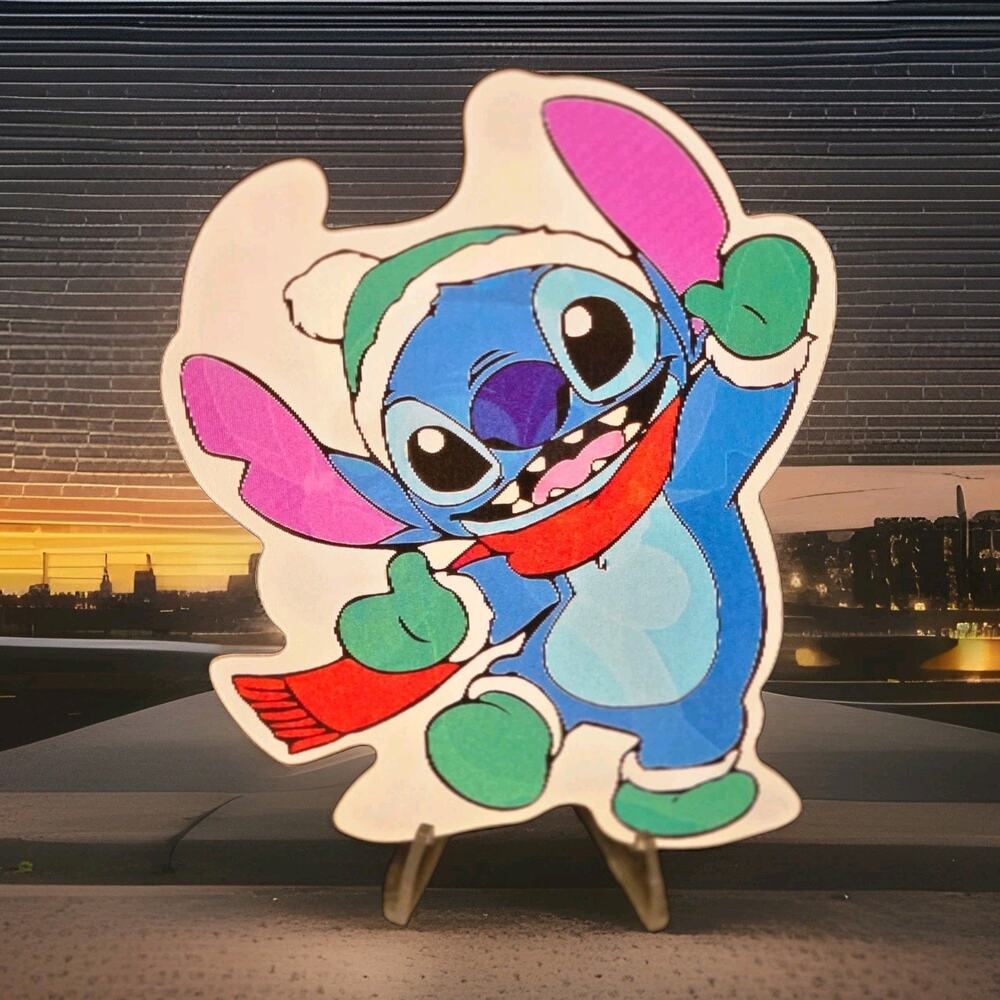 Stitch Cute 3D Motion Lenticular Car Laptop Decal Sticker Peeker